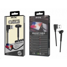 PLUS datový a nabíjecí kabel BT653, konektor micro USB, délka 1m, 2A, funkce stojánku, černá PLUS datový a nabíjecí kabel BT653, konektor micro USB, délka 1m, 2A, funkce stojánku, černá