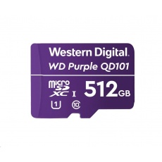 WD MicroSDXC karta 512GB Purple WDD512G1P0C Class 10 (R:100/W:60 MB/s) WD MicroSDXC karta 512GB Purple WDD512G1P0C Class 10 (R:100/W:60 MB/s)