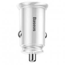 Baseus Circular Plastic nabíječka do auta 30W (PD3.0, QC4.0+ SCP AFC) bílá Baseus Circular Plastic nabíječka do auta 30W (PD3.0, QC4.0+ SCP AFC) bílá