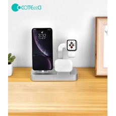 COTEetCI nabíjecí stanice Base29 3v1 pro Apple iPhone & Watch & AirPods/Pro šedá COTEetCI nabíjecí stanice Base29 3v1 pro Apple iPhone & Watch & AirPods/Pro šedá