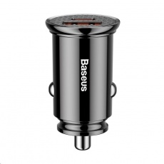 Baseus Circular Plastic nabíječka do auta 30W (PD3.0, QC4.0+ SCP AFC) černá Baseus Circular Plastic nabíječka do auta 30W (PD3.0, QC4.0+ SCP AFC) černá