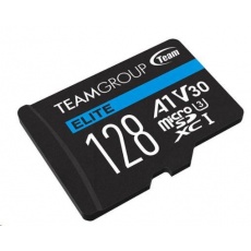 TEAM MicroSDXC karta 128GB ELITE A1 V30 UHS-I U3 + SD adapter TEAM MicroSDXC karta 128GB ELITE A1 V30 UHS-I U3 + SD adapter