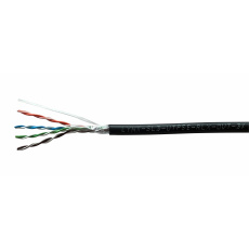UTP venkovní kabel LYNX REELEX AIR, Cat5E, drát, PE, Fca, černý, 305m