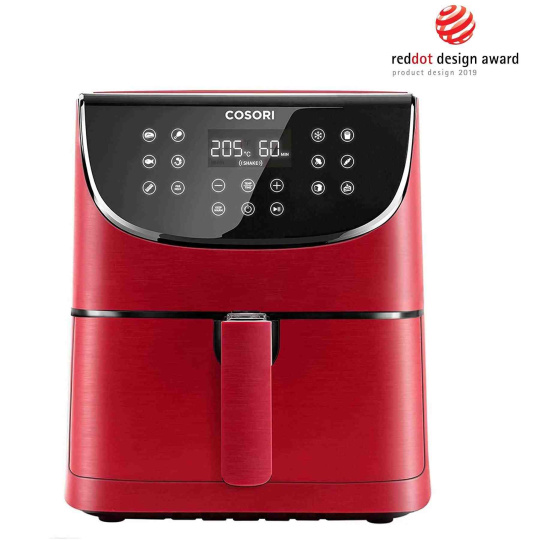 BAZAR - Cosori CP158-AF PREMIUM – horkovzdušná digitální fritéza, red - Poškozený obal (Komplet)