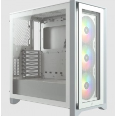 CORSAIR case iCUE 4000X RGB, Mid-Tower, ATX Case, RGB, průhledná bočnice, bez zdroje, bílá CORSAIR case iCUE 4000X RGB, Mid-Tower, ATX Case, RGB, průhledná bočnice, bez zdroje, bílá