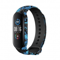 Rhinotech řemínek pro Xiaomi Mi Band 6 maskáčová modro-černá Rhinotech řemínek pro Xiaomi Mi Band 6 maskáčová modro-černá