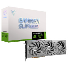 MSI VGA NVIDIA GeForce RTX 4070 Ti GAMING X SLIM WHITE 12G, 12G GDDR6X, 3xDP, 1xHDMI