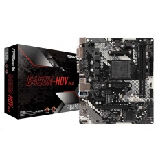 ASRock MB Sc AM4 B450M-HDV R4.0, AMD B450, 2xDDR4, VGA, mATX ASRock MB Sc AM4 B450M-HDV R4.0, AMD B450, 2xDDR4, VGA, mATX