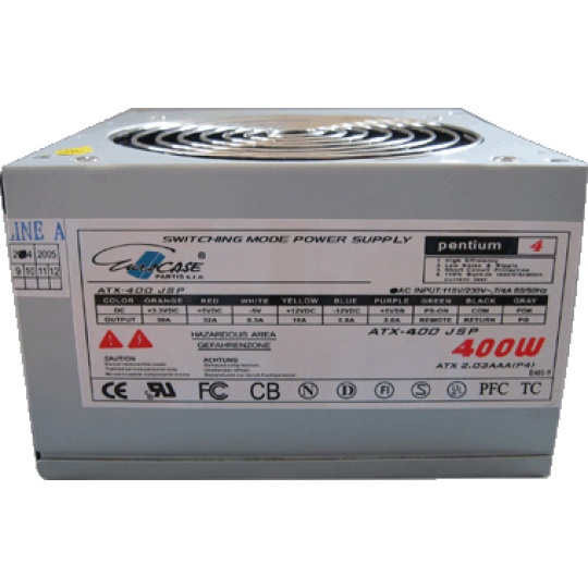 EUROCASE zdroj 400W, PPFC, CE, CB, ErP2013, fan 12cm