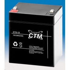Baterie - CTM CT 12-5 (12V/5Ah - Faston 187), životnost 5let Baterie - CTM CT 12-5 (12V/5Ah - Faston 187), životnost 5let