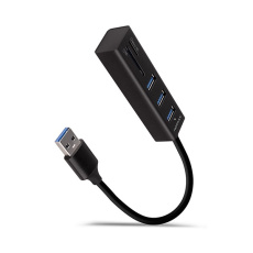 BAZAR - AXAGON HMA-CR3A, USB 3.2 Gen 1 hub, porty 3x USB-A + čtečka karet SD/microSD - Po opravě, (bez příslušenství) BAZAR - AXAGON HMA-CR3A, USB 3.2 Gen 1 hub, porty 3x USB-A + čtečka karet SD/microSD - Po opravě, (bez příslušenství)