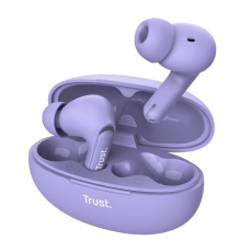 TRUST sluchátka Yavi, Bluetooth ENC, špunty, fialová TRUST sluchátka Yavi, Bluetooth ENC, špunty, fialová