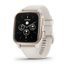 Garmin Venu Sq 2 Music, Peach Gold / Ivory silicone band Garmin Venu Sq 2 Music, Peach Gold / Ivory silicone band