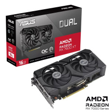 ASUS VGA AMD Radeon DUAL RX 7600 XT 16G OC, AMD RX 7600 XT, 16GB GDDR6, 3xDP, 1xHDMI ASUS VGA AMD Radeon DUAL RX 7600 XT 16G OC, AMD RX 7600 XT, 16GB GDDR6, 3xDP, 1xHDMI