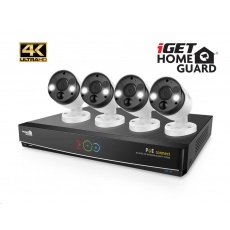 iGET HOMEGUARD HGNVK84904 - Kamerový systém s UltraHD 4K kamerami, IR LED, venkovní, set 4x kamera + rekordér