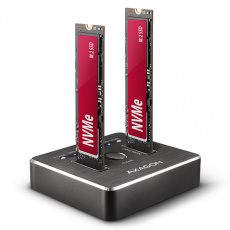 AXAGON ADSA-M2C, USB-C 3.2 Gen 2 - 2x M.2 NVMe SSD CLONE MASTER dokovací stanice AXAGON ADSA-M2C, USB-C 3.2 Gen 2 - 2x M.2 NVMe SSD CLONE MASTER dokovací stanice