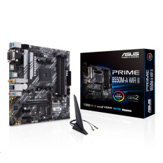 ASUS MB Sc AM4 PRIME B550M-A WIFI II, AMD B550, 4xDDR4, 1xHDMI, 1xDVI, 1xVGA, WI-FI, mATX ASUS MB Sc AM4 PRIME B550M-A WIFI II, AMD B550, 4xDDR4, 1xHDMI, 1xDVI, 1xVGA, WI-FI, mATX
