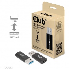 Club3D adaptér USB 3.2 Gen1 Type A na USB 3.2 Gen1 Type C (M/F), černá Club3D adaptér USB 3.2 Gen1 Type A na USB 3.2 Gen1 Type C (M/F), černá