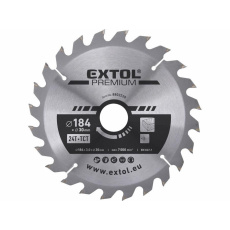 Extol Premium (8803220) kotouč pilový s SK plátky, 184x2,2x30mm, 24T