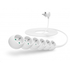 CONNECT IT prodlužovací kabel 230V, 6 zásuvek, 5 m, bez vypínače (bílý) CONNECT IT prodlužovací kabel 230V, 6 zásuvek, 5 m, bez vypínače (bílý)