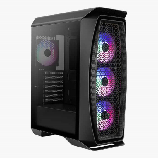 AEROCOOL skříň Aero One Frost ML G, Mid tower, 2x USB 3.0, 2x audio, 4x 120mm RGB Fan, bez zdroje