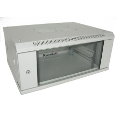 XtendLan 19" nástěnný rozvaděč 4U 600x450, nosnost 60 kg, skleněné dveře, svařovaný, šedý XtendLan 19" nástěnný rozvaděč 4U 600x450, nosnost 60 kg, skleněné dveře, svařovaný, šedý