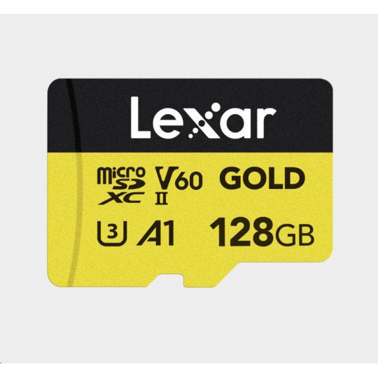 Lexar microSDXC GOLD UHS-II/C10/A1/U3 R280/W100 (V60) 128GB Lexar microSDXC GOLD UHS-II/C10/A1/U3 R280/W100 (V60) 128GB