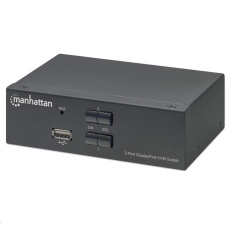 Manhattan DP přepínač, 2-Port DisplayPort KVM Switch, 4K@60Hz, černá Manhattan DP přepínač, 2-Port DisplayPort KVM Switch, 4K@60Hz, černá
