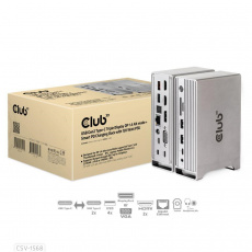 Club3D Dokovací stanice USB-C, Triple Display DP 1.4 Alt mode Displaylink Dynamic PD Charging Dock with 120 Watt PS Club3D Dokovací stanice USB-C, Triple Display DP 1.4 Alt mode Displaylink Dynamic PD Charging Dock with 120 Watt PS
