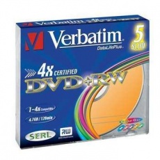 VERBATIM DVD+RW(5-Pack)Slim/Colour//4x/DLP/4.7GB VERBATIM DVD+RW(5-Pack)Slim/Colour//4x/DLP/4.7GB