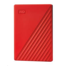 WD My Passport Portable 2TB, Externí HDD, USB 3.0, červená WD My Passport Portable 2TB, Externí HDD, USB 3.0, červená