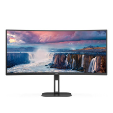 AOC MT VA LCD WLED 34" CU34V5C/BK - VA panel, 3440x1440, HDMI, DP, USB, USB-C, nast. vyska, repro, zakriven AOC MT VA LCD WLED 34" CU34V5C/BK - VA panel, 3440x1440, HDMI, DP, USB, USB-C, nast. vyska, repro, zakriven