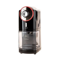 Melitta Molino mlýnek na kávu, 100 W, 17 hrubostí mletí, zásobník na 200 g, černý / červený Melitta Molino mlýnek na kávu, 100 W, 17 hrubostí mletí, zásobník na 200 g, černý / červený