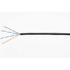 UTP kabel LYNX, Cat5E, drát, venkovní PE, černý, 305m UTP kabel LYNX, Cat5E, drát, venkovní PE, černý, 305m