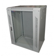 LEXI-Net 19" nástěnný rozvaděč 15U 600x600, nosnost 60 kg, skleněné dveře, svařovaný, šedý LEXI-Net 19" nástěnný rozvaděč 15U 600x600, nosnost 60 kg, skleněné dveře, svařovaný, šedý