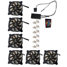EUROCASE ventilátor RGB 120mm (spot Led), set 6ks + controller EUROCASE ventilátor RGB 120mm (spot Led), set 6ks + controller