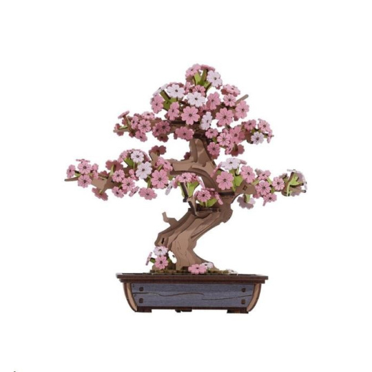 RoboTime 3D dřevěná skládačka Bonsaj sakura