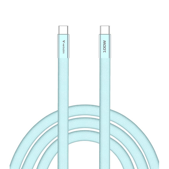VERBATIM Kabel Sync & Charge SoftTouch USB-C, 100W, 120cm, modrá VERBATIM Kabel Sync & Charge SoftTouch USB-C, 100W, 120cm, modrá