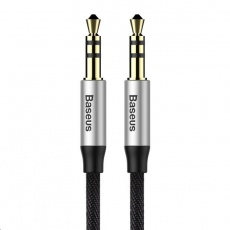 Baseus Yiven Series audio kabel 3,5mm Jack 0,5m, stříbrná-černá Baseus Yiven Series audio kabel 3,5mm Jack 0,5m, stříbrná-černá