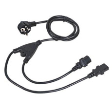C-TECH kabel síťový 220/230V napájecí, 1,8m, rozdvojka Y, VDE C-TECH kabel síťový 220/230V napájecí, 1,8m, rozdvojka Y, VDE