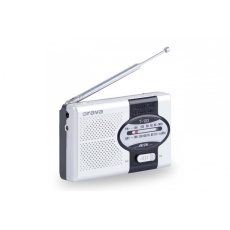 Orava T-103 přenosné kapesní rádio AM/FM, výstup na sluchátka, teleskopická anténa, stříbrná Orava T-103 přenosné kapesní rádio AM/FM, výstup na sluchátka, teleskopická anténa, stříbrná