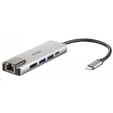 D-Link DUB-M520 5-in-1 USB-C Hub with HDMI/Ethernet and Power Delivery D-Link DUB-M520 5-in-1 USB-C Hub with HDMI/Ethernet and Power Delivery