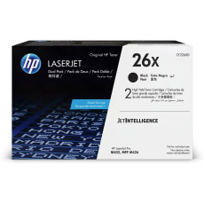 HP 26X 2-pack High Yield Black Original LaserJet Toner Cartridges (CF226XD) (9,000 / 9,000 pages) HP 26X 2-pack High Yield Black Original LaserJet Toner Cartridges (CF226XD) (9,000 / 9,000 pages)