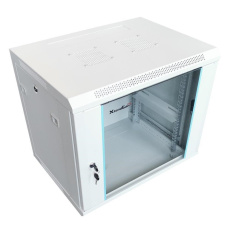 XtendLan 19" nástěnný rozvaděč 6U 600x450, nosnost 60 kg, skleněné dveře, svařovaný, šedý XtendLan 19" nástěnný rozvaděč 6U 600x450, nosnost 60 kg, skleněné dveře, svařovaný, šedý