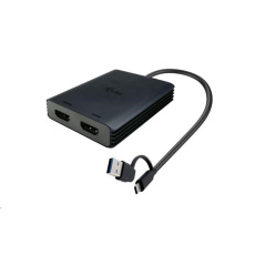 i-tec USB-A/USB-C Dual 4K HDMI Video Adapter i-tec USB-A/USB-C Dual 4K HDMI Video Adapter