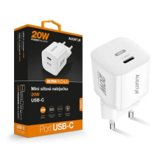 ALIGATOR chytrá síťová mini nabíječka PD 20W, 1x USB-C, bílá ALIGATOR chytrá síťová mini nabíječka PD 20W, 1x USB-C, bílá