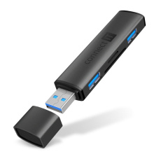 CONNECT IT Hub Compact 4v1, 2xUSB 3.0, 1xSD, 1xMicroSD, externí, černá CONNECT IT Hub Compact 4v1, 2xUSB 3.0, 1xSD, 1xMicroSD, externí, černá