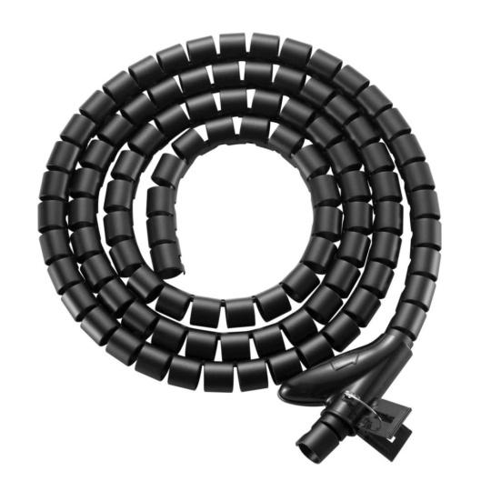 EVOLVEO CableHold, organizér kabelů, 2,5 m x 2 cm, samosvorný, černý