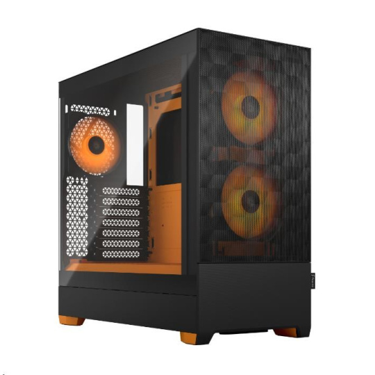 FRACTAL DESIGN skříň Pop Air RGB Orange Core TG Clear Tint, 2x USB 3.0, bez zdroje, ATX