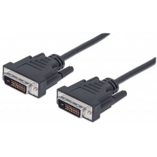 MANHATTAN kabel DVI-D Dual Link Male to DVI-D Dual Link Male, Black, 3 m MANHATTAN kabel DVI-D Dual Link Male to DVI-D Dual Link Male, Black, 3 m